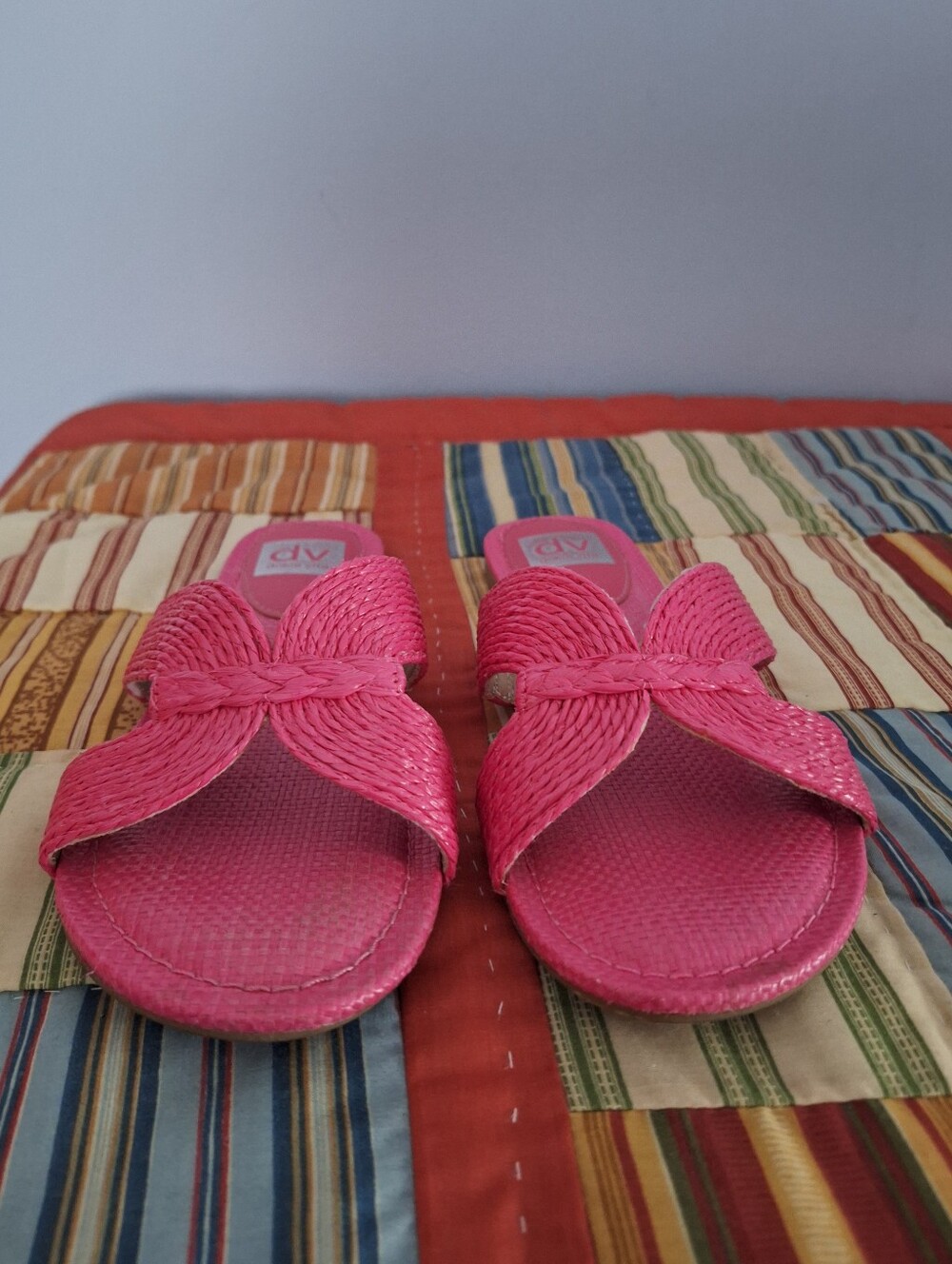 Hot Pink Woven Slide Sandals -Geeya DV by Dolce Vita Brand Women's Size 8.5